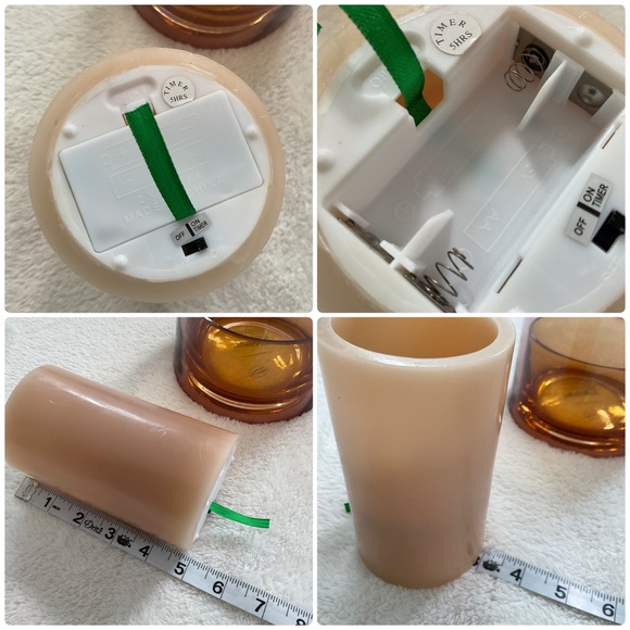 Anthro Ombre Glass Cloche Hurricane Candle Holder Blush Amber - Picture 16 of 16